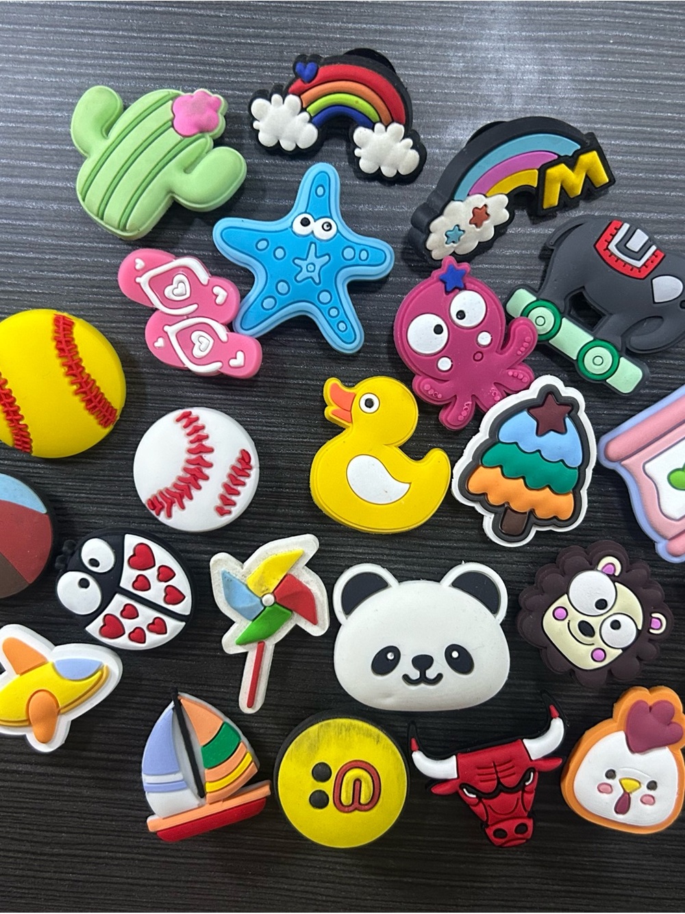 24 Random Crocs Jibbitz Charms Bundle – Mixed Designs